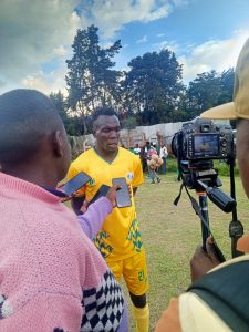 Our Team Captain Addresssing The Press at Full-Time.